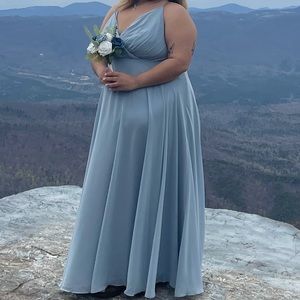 Dusty Blue bridesmaids/prom dress